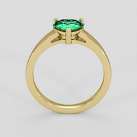 0.65 Ct. Emerald Ring, 18K Yellow Gold 3