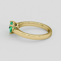 0.65 Ct. Emerald Ring, 18K Yellow Gold 4