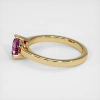 1.09 Ct. Pink Sapphire Ring, 18K Yellow Gold 4