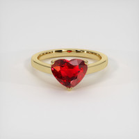 3.02 Ct. Ruby Ring, 18K Yellow Gold 1