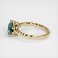 1.72 Ct. Bluish Green Sapphire Ring, 18K Yellow Gold 4