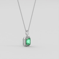 2.02 Ct. Emerald Pendant, Platinum 950 2
