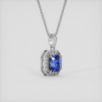 2.51 Ct. Blue Sapphire Pendant, Platinum 950 2
