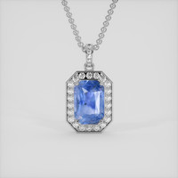 7.49 Ct. Blue Sapphire Pendant, Platinum 950 1