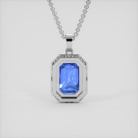 7.49 Ct. Blue Sapphire Pendant, Platinum 950 4