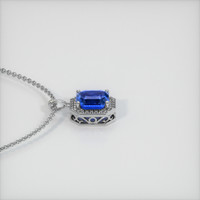 7.71 Ct. Blue Sapphire Pendant, 14K White Gold 3