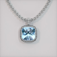 14.84 Ct. Gemstone Pendant, 14K White Gold 1