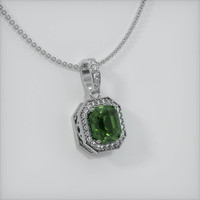 3.66 Ct. Sapphire Pendant, 14K White Gold 2