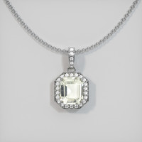 1.64 Ct. Sapphire Pendant, 14K White Gold 1