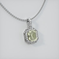 1.64 Ct. Sapphire Pendant, 14K White Gold 2