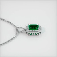 2.41 Ct. Emerald  Pendant - 18K White Gold