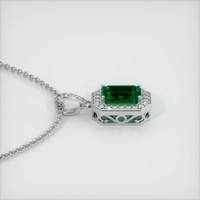 2.31 Ct. Emerald  Pendant - 18K White Gold