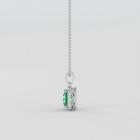 2.02 Ct. Emerald Pendant, 18K White Gold 3