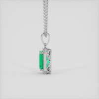 2.25 Ct. Emerald Pendant, 18K White Gold 3