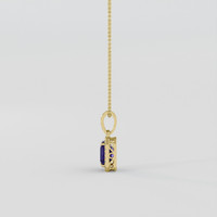 1.38 Ct. Purple Sapphire Pendant, 10K Yellow Gold 3