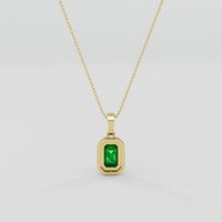 1.60 Ct. Tsavorite Garnet Pendant, 14K Yellow Gold 4