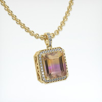 21.99 Ct. Gemstone Pendant, 14K Yellow Gold 2