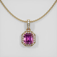 1.14 Ct. Sapphire Pendant, 14K Yellow Gold 1