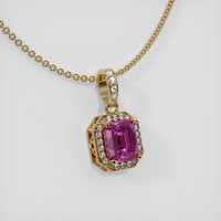 1.14 Ct. Sapphire Pendant, 14K Yellow Gold 2
