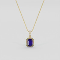 1.38 Ct. Purple Sapphire Pendant, 14K Yellow Gold 1