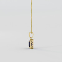 1.35 Ct. Blue Sapphire Pendant, 14K Yellow Gold 3