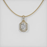 1.54 Ct. Sapphire Pendant, 14K Yellow Gold 1