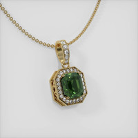 3.66 Ct. Sapphire Pendant, 14K Yellow Gold 2
