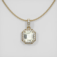 1.64 Ct. Sapphire Pendant, 14K Yellow Gold 1