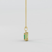2.02 Ct. Emerald Pendant, 18K Yellow Gold 3