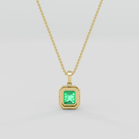 2.02 Ct. Emerald Pendant, 18K Yellow Gold 4