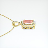 1.68 Ct. Padparadscha Sapphire Pendant, 18K Yellow Gold 3