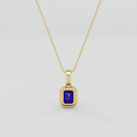 1.38 Ct. Purple Sapphire Pendant, 18K Yellow Gold 4