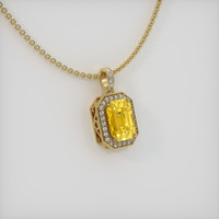 8.04 Ct. Yellow Sapphire Pendant, 18K Yellow Gold 2