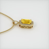8.04 Ct. Yellow Sapphire Pendant, 18K Yellow Gold 3
