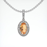 2.75 Ct. Gemstone Pendant, Platinum 950 1
