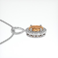 2.75 Ct. Gemstone Pendant, Platinum 950 3