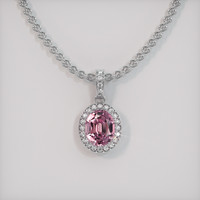 3.24 Ct. Gemstone Pendant, Platinum 950 1