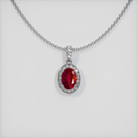 1.05 Ct. Ruby Pendant, Platinum 950 1