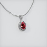 1.05 Ct. Ruby Pendant, Platinum 950 2