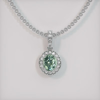 0.80 Ct. Sapphire Pendant, Platinum 950 1