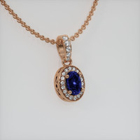 0.65 Ct. Sapphire Pendant, 14K Rose Gold 2