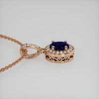 0.65 Ct. Sapphire Pendant, 14K Rose Gold 3