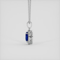 2.51 Ct. Blue Sapphire Pendant, 10K White Gold 3