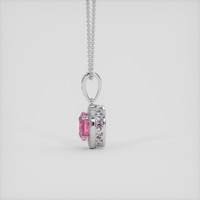 1.53 Ct. Pink Sapphire Pendant, 14K White Gold 3