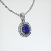 1.61 Ct. Sapphire Pendant, 14K White Gold 2