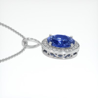 10.71 Ct. Blue Sapphire Pendant, 14K White Gold 3