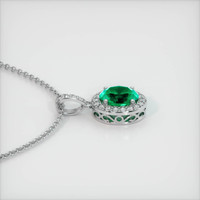 1.55 Ct. Emerald  Pendant - 18K White Gold