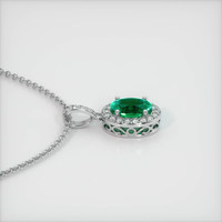 1.23 Ct. Emerald  Pendant - 18K White Gold