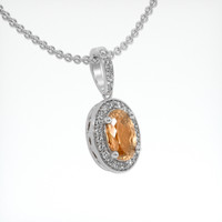 2.75 Ct. Gemstone Pendant, 18K White Gold 2