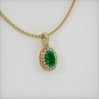 0.40 Ct. Emerald  Pendant - 18K Yellow Gold